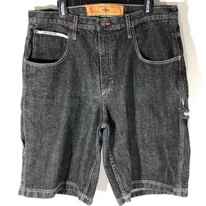 PNB Nation Black Size W36 Denim Jean Shorts